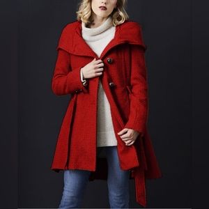 Steve Madden A Line Trench Red